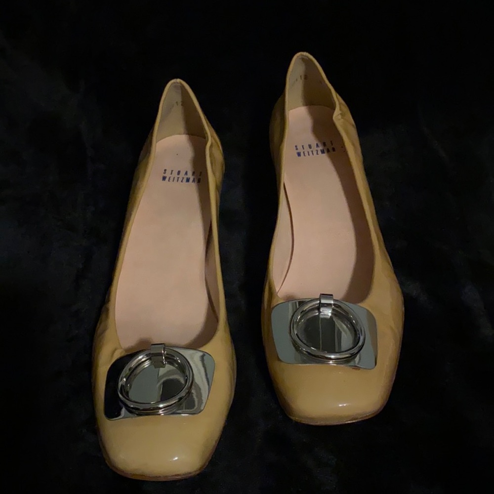 Stuart Weitzman Yellow Patent Leather Pumps